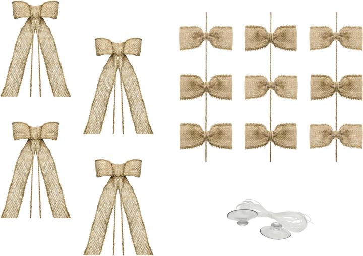 Image du produit Partydeco Accessoire de fête Set de décoration de voiture 3 pièces, brun
