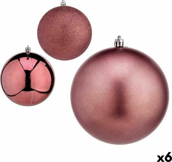 Produktbild Krist+ Weihnachtskugeln-Set Rosa Kunststoff Ø 12 cm (6 Stück) (6 -teilig)