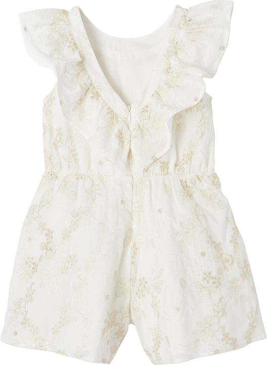 Actual product image Vertbaudet Festlicher kurzer Mädchen Jumpsuit mit gestickten Glanzblumen (98)