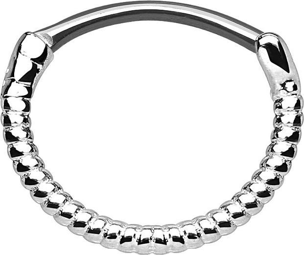 Produktbild Star Piercing Septum Ring seil silber (Messing, Chirurgenstahl 316L)