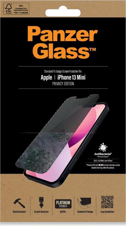 Image du produit PanzerGlass Vie privée (1 pièce(s), Apple iPhone 13 mini)