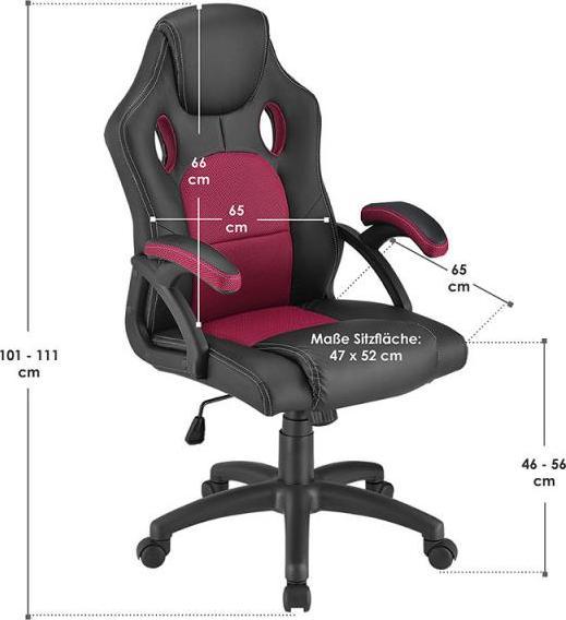 Produktbild Juskys Racing Bürostuhl Montreal