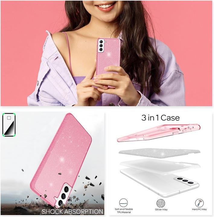 Immagine prodotto Nalia Custodia per cellulare Glitter (Samsung Galaxy S21 FE)