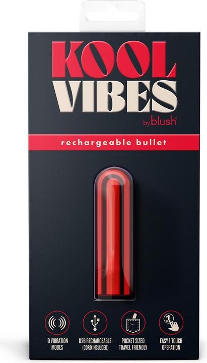 Actual product image Blush Kool Vibes 2.5 Inch Discreet & Travel-Friendly Mini Bullet Vibrator - 10 Vibration Modes with