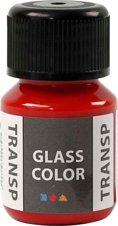 Produktbild Creativ Company Glasfarbe, transparente Farbe – Rot, 30 ml (Transparentfarbe, 30 ml)