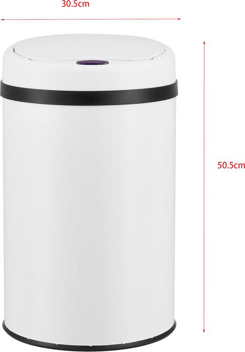 Produktbild En.Casa Sensor-Mülleimer 30L Weiss (30 l)