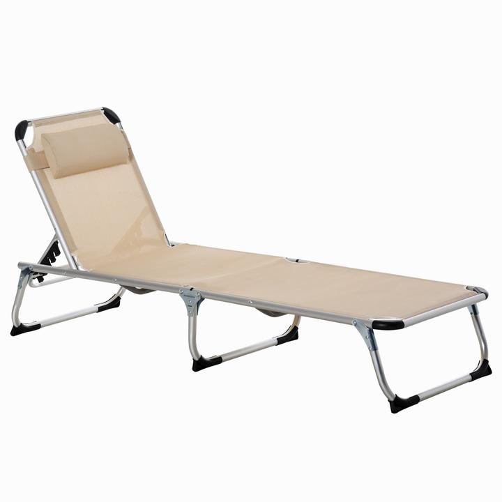 Actual product image Outsunny 5-stage adjustable garden lounger (80 cm)