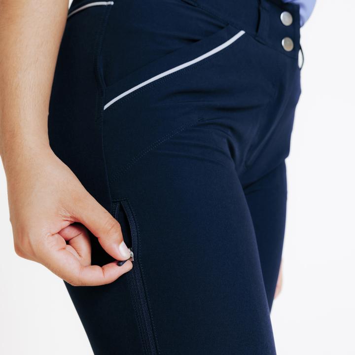 Actual product image Fouganza Women's Ultra-Lightweight Horse Riding Jodhpurs - Blue (L)