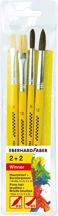 Actual product image EberhardFaber Brush set bristles/hair brushes, 4 pieces (12 mm)