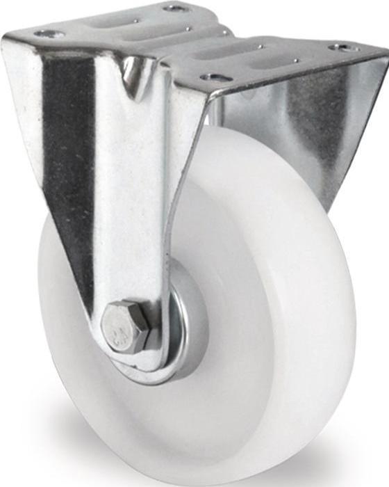 Immagine prodotto eurokraft basic Ruote in poliammide, bianco, Ø x larghezza ruota 200 x 50 mm, piastra di
