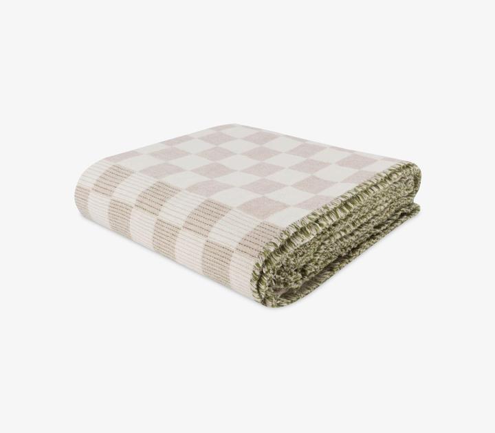 Produktbild Lapuan Kankurit Wohndecke SHAKKI olive kariert (130 x 180 cm)