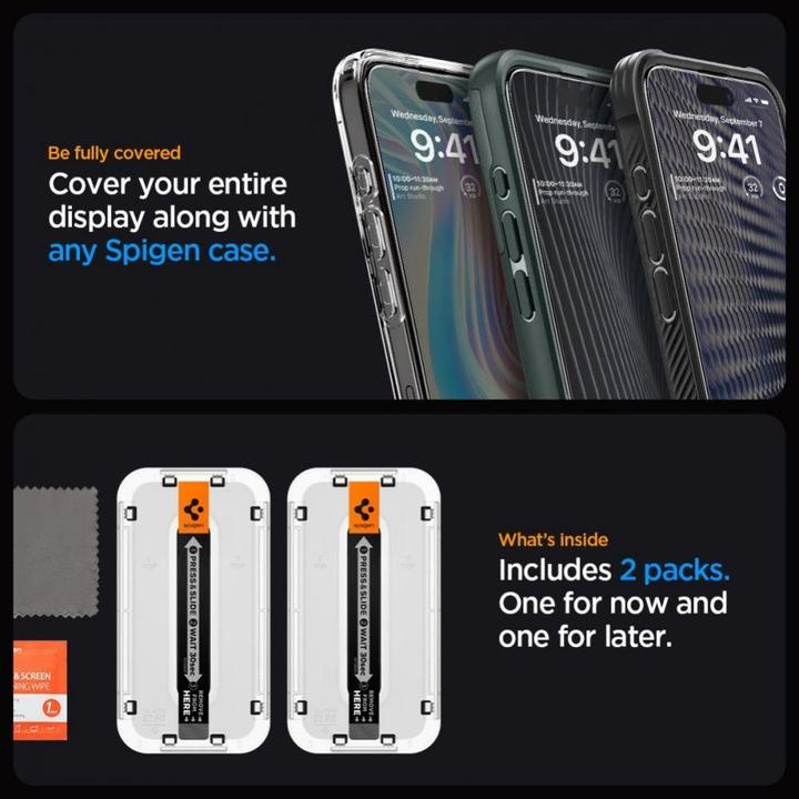 Immagine prodotto Spigen EZ Fit (2 Pezzo/i, Apple iPhone 15 Pro Max)