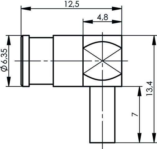 Image du produit Telegärtner Connecteur SMB femelle, coudé 50 Ohms J01161A0091 1 pc.