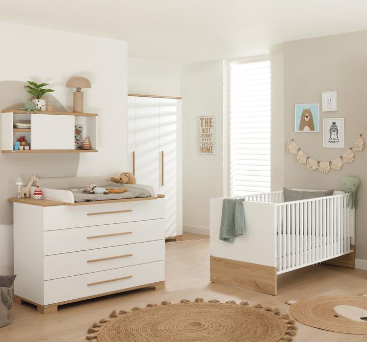 Paidi Yolanda Lit d'enfant et commode à langer (Unité de changement, Lit de bébé)