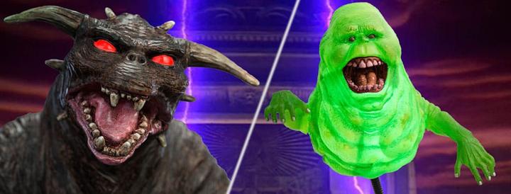 Actual product image Star Ace Toys Ghostbusters Statue 1/8 Slimer (DX) + Zuul (DX) Deluxe Version Twin Pack Set 12 cm