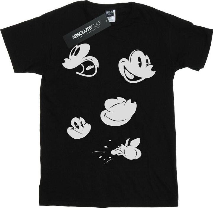Actual product image Disney Girls Mickey Mouse Faces Cotton T-Shirt (128)