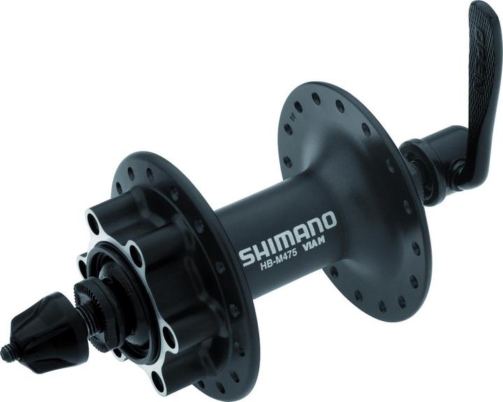 Actual product image Shimano Front hub DEORE HB-M475 100 mm 32-hole QR 6-hole silver (Disc brake Center lock)