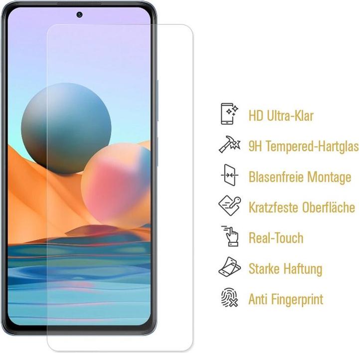 Produktbild Protectorking 6x echtes Tempered 9H Panzerhartglas 3D KLAR (6 Stück, Xiaomi Redmi Note 10 Pro)