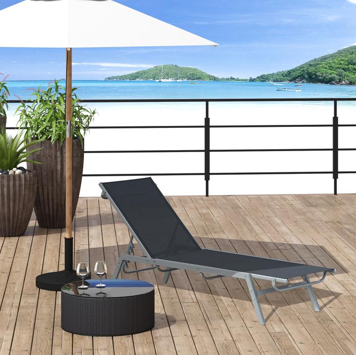 Image du produit Outsunny Chaise longue de jardin avec dossier réglable (170 cm)