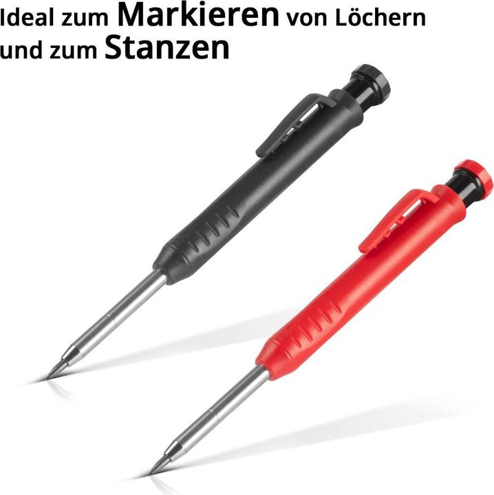 Produktbild Stahlwerk Tieflochmarker Bleistift 4er Set 36 Ersatzminen integriertem Spitzer (1 x)
