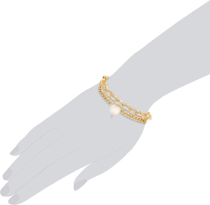 Actual product image Lulu & Jane Ladies brass mother-of-pearl yellow gold - 29463 (19 cm, Brass)