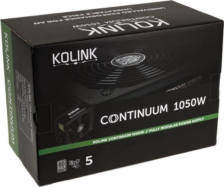 Actual product image Kolink Continuum 80 PLUS Platinum power supply, modular - 1050 Watt (1050 W)