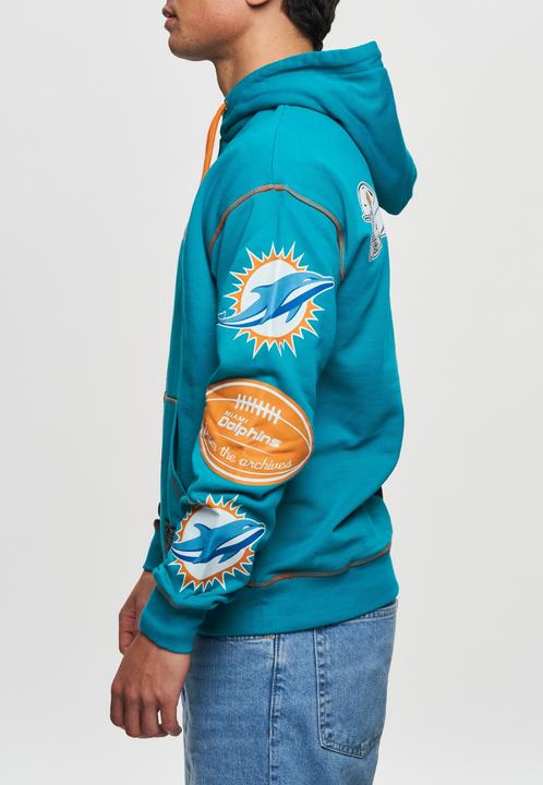 Actual product image Recovered Re:covered Fleece Hoody - INK DYE Miami Dolphins - 3XL (3XL)