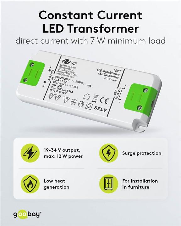 Actual product image Goobay LED constant current transformer