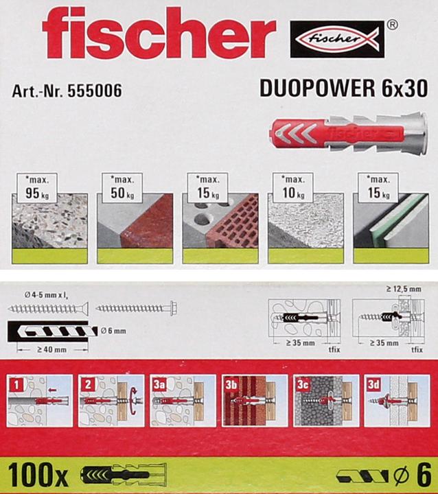 Actual product image Fischer Universal plugs (100 pcs.)