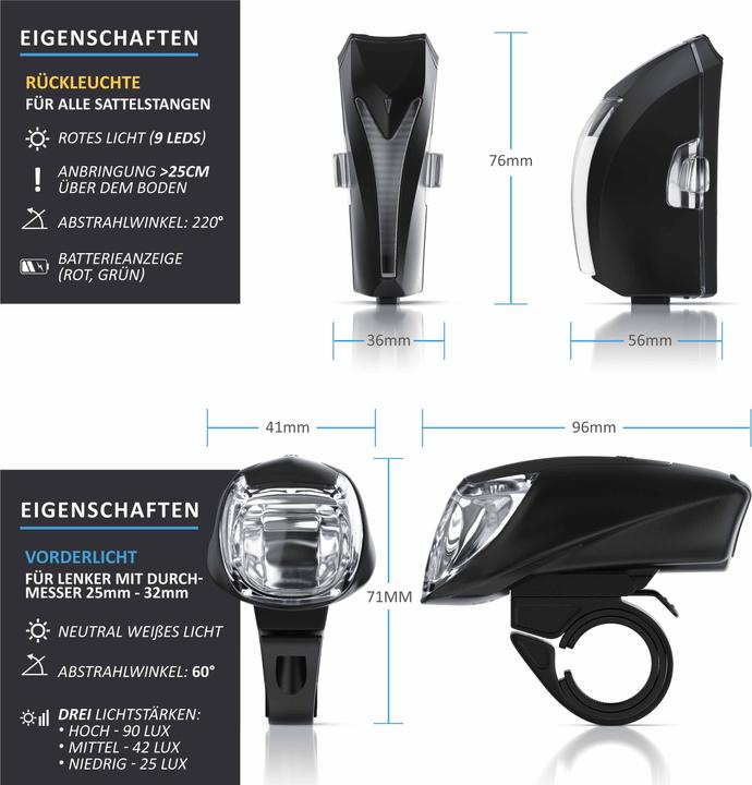 Image du produit Aplic Kit de lampes pour vélo (400 lm)