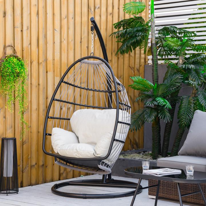 Image du produit Outsunny Fauteuil suspendu avec coussin (160 kg)