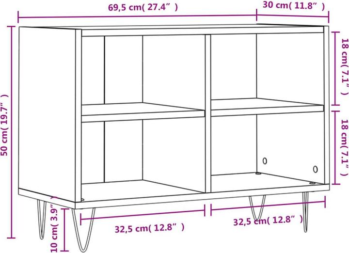 Actual product image VidaXL Rodney (69.5 x 30 x 50 cm)