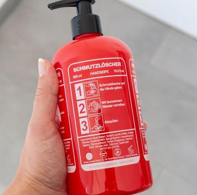 Produktbild Accentra Handseife DISHWASHER in Flasche im Feuerlöscher-Look, 500ml, Duft: Moschus, Farbe: (Flüssigseife, 500 ml)