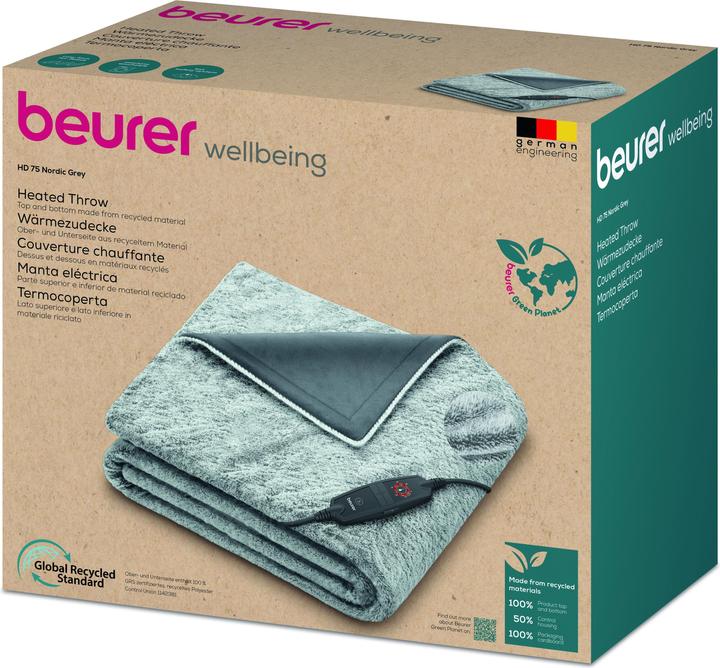 Produktbild Beurer HD 75 Nordic Grey Green Planet (180 x 130 cm)