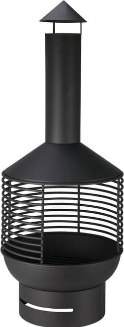 Actual product image Ambiance Technology Gartenkamin - Metall - schwarz - ca. 41 x 41x 105 cm