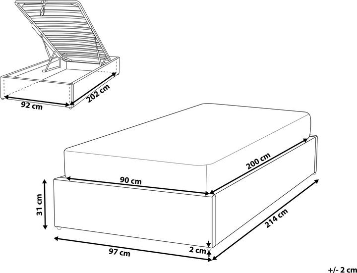 Actual product image Beliani Dinan (90 x 200 cm)