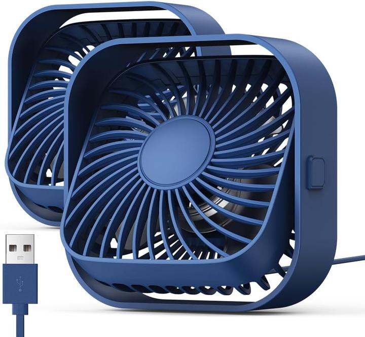 Produktbild TOPK 2-teiliges Mini-Tischventilator-Set (40 dB)