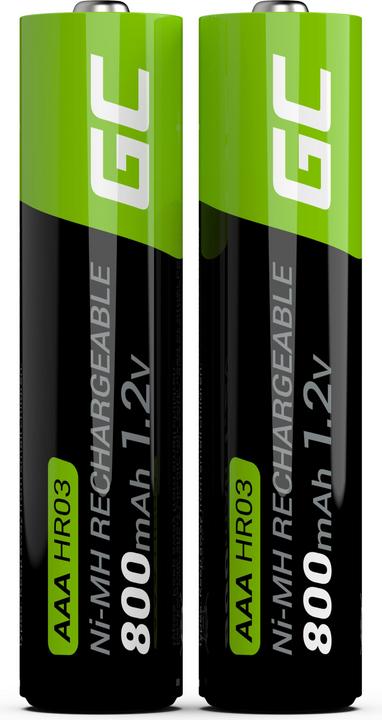 Productafbeelding GreenCell GR08 - Oplaadbare batterij - AAA - nikkelmetaalhydride (NiMH) - 1,2 V - 2 st. (2 Pcs., AAA, 800 mAh)
