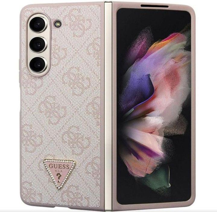 Actual product image Guess 4G Triangle Case Metal Logo for F946B Samsung Galaxy Z Fold5 - pink (Samsung Galaxy Z Fold5)