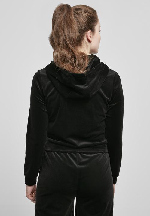 Produktbild Urban Classics Ladies Short Velvet Zip Hoody (M)