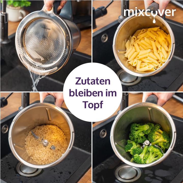 Immagine prodotto Mixcover Filtro in acciaio inox per il versamento del piatto di pesatura e paraspruzzi per Thermomix TM6 e