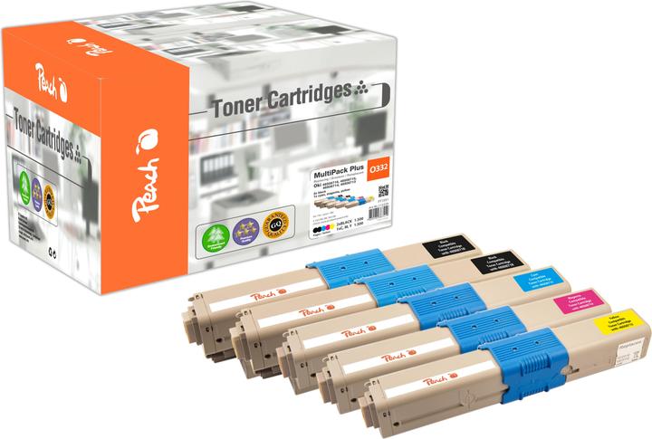 Image du produit Peach Toner OKI série C332 MultiPack Plus (M, Y, C, CF)