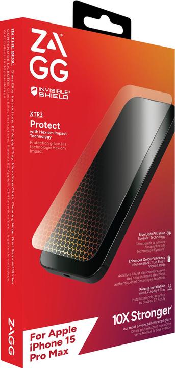 Actual product image Zagg Invisibleshield Glass Xtr3 Am E (1 Piece, Apple iPhone 15 Pro Max)