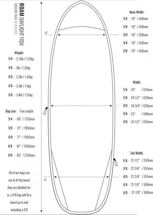 Image du produit Roam Boardbag Surfboard Daylight Hybrid Fish 5.8 (5'8")
