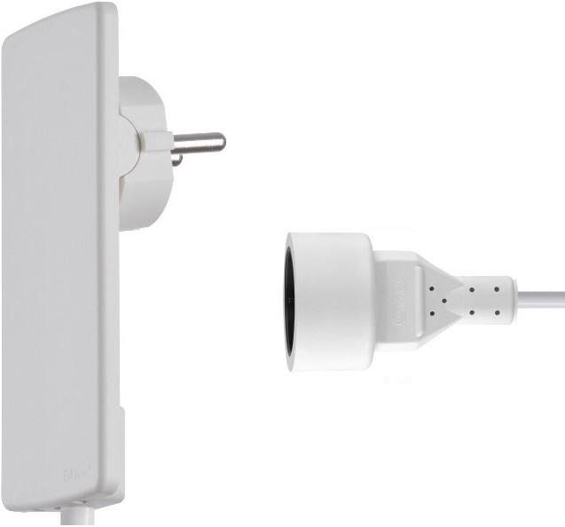 Produktbild Evoline PlugFix mit VDE-Kupplungsdose 1,5m weiss (1.50 m, CEE 7/3)