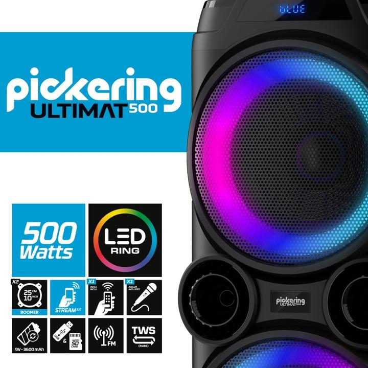Image du produit Pickering Ultimat 500 Enceinte Party Bluetooth (2 h)