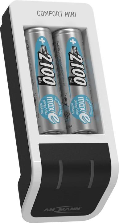 Actual product image Ansmann Comfort Mini charger incl. 2 AA Mignon batteries 2100 mAh (1 pcs., AA, AAA, 800.80 mAh, Rechargeable battery)