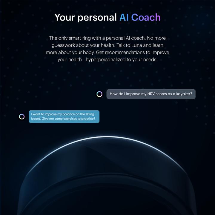 Actual product image Luna Ring Smart Ring (6, Rose gold)