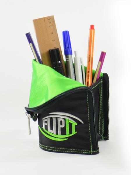 Image du produit Kögler Flip It, trousse à crayons pliable, vert, 20x11x5 cm
