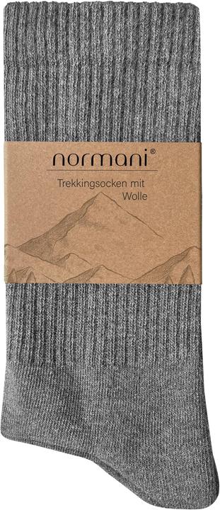 Produktbild Normani 4 Trekkingwollsocken mit Polstersohle und Komfortbund - 9087 (4er Pack, 39 - 42)
